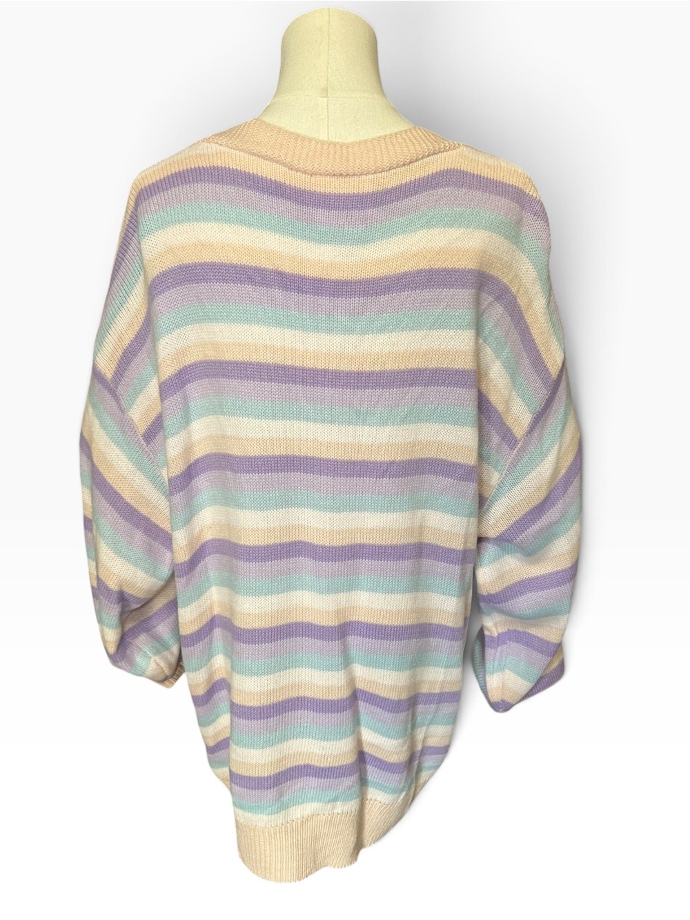 Le Lis Pastel Striped Cardigan - Picture 7 of 9